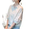 Camicia a maniche per chiffon che riduce l'abbigliamento da donna nuovo sentimento di design sciolto e top unico