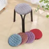 Chair Covers 1PC Solid Flannel Round Stool Seat Cover Modern Simple Style Household Thicken Cushion School Canteen