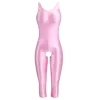 mjinm夏の女性セクシーなタイトなオイルワンピースキャットスーツスポーツクロップドパンツウエストコートオープンクロットジャンプスーツロンパーズプレイスーツ