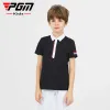 PGM Children's Golf Short Short Boys Girls Shirts da golf per bambini T-shirt Summer Sports Sports Polo perforato Collaro YF597