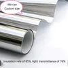 Window Stickers Silver Insulation Film Solar Reflective One Way Mirror Color For Home And Office Decor Length 200cm