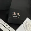 Luxury Silver Plated Earstuds Brand Designer Sakura Powder High Quality Jewelry Earstuds Fashionable Charming Girl High Quality Earstuds Box Gathering