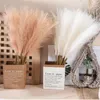 Decorative Flowers 1 Piece 56cm Faux Pampas Grass Artificial Fake Flower Boho Decor Bulrush Reed For Vase Filler Farmhouse Home Wedding