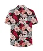 Camisa casual de camisa casual tendência masculina camisa ao ar livre praia de verão lazer tropical flor camiseta de praia camisa de praia paisley havaian impressão de palmeira cuba re 2449