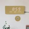 Orologi da parete ANCHE CLOCK LED TABELLA DIMATI DATICA CATTURATURA CALENDARIO DI TEPERATURA VISUALIZZA VOCE CONTROLLO ELETTRONICO ELETTRONICO