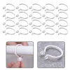 60 pcs rideau rideaux rideaux blancs anneaux de tige plastique circulaire pour ouvrir l'ouverture de douche ronde décor