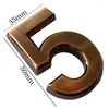 Decorative Figurines 0-9 Number Vintage Bronze Alphabet House Door Home Outdoor Indoor Numbers Plaque Sign Room Digits Sticker Decoration