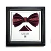 Highend festive fashion texture dinner host sparkling diamond deep burgundy wedding groom bow tie240409