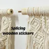 Tapeçarias boho macrame parede pendurado tapeçaria tecido moderno chique arte boêmio algodão artesanal decoração de casa frisado para weddi