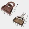 Mini Dustpan e Broom Set 1 x Brush de vassoura + 1 x Dustpan para limpeza de gaiola para animais de estimação