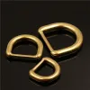 1piece Solid Brass Molded D ring Buckle for Leather Craft Bag Purse Strap Belt Webbing Dog Collar 15/20/25mm