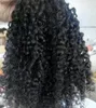 Brazylijskie ludzkie dziewicze Remy Włosy Kinky Curly Clip we włosach Weft Soft podwójne rozszerzenia włosów Unforsed Natural Black Color3749597