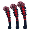 3PCS/SET No.1 3 5 UT Golf Knitted Gead Cover Knited Golf Driver Fairway Wood Headcovers Golf Club Skarpetka