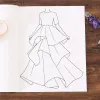 Book 40 Gowns to Style Fashion Evening Dress Banquet Coloring Coated Book Color Tape Scrapbook Notebook Adult Girl Art 19*23cm