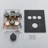 Rozin Mat Black Thermostatische douchekraan verborgen Installeer Installeer badkamer kranen plafond regenval grote size douchemixer kraan