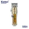 Trimmers Kemei Professionelle Haarschnittmaschine für Herren Haare Clipper wiederaufladbarer Mann Rasierer Trimmer Elektrischer Drücker transparenter Körper NG203