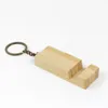 Bamboo Designer Keychains Custom Cork Wood Keyrings Engraving Logo Customized Keyring Phone Holder Key Ring Promotional Keychain Square car keyring Beech Wood