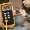 Thermomètre thermocouple professionnel LCD -50C-1300C K-Type Digital Temperature Meder sonde à double canal C / F / K Données Swift Hold