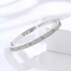 Brand designer Wind Full Sky Star Bracelet with Two Rows of Diamond Micro Inlaid Stainless Steel Carter Titanium for Women With logo XEV2