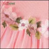 Clothing Sets Toddler Girls Spring Summer Clothes Soild Flower Pageant Elegant Infant Bbay Tutu Dress Coat 2Pcs 3-24M Born Costume Suit