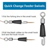 25pcs Feeder Carp Akcesoria rybackie Swivels Szybka zmiana Hooklink łącza Pierścień złącza wędkarski