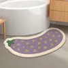 Carpets Arc-shaped Bathroom Mat Non-slip Bath Mats Banana Eggplant Shaped Tub Rug Quick-drying Absorbent Floor Shower Room Doormat