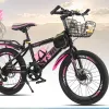 Vélo de montagne Kids Bike Double Disc Brake Speed Change de 6-13 ans garçons et filles Élèves de l'école primaire 18-22 pouces