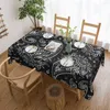 Table Cloth Baroque Floral Rectangular Tablecloth Abstract Print Cover For Home Picnic Events Party Modern Waterproof