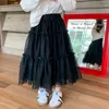Autumn Kids Princess Mesh Stupy Grirt Girls Fashion Fashion Two Layer Princess Skirts Abito da ballo 240325