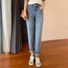 straight leg jeans for womens 2024 spring/summer new loose and slimming mid high waist casual pants