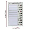 Liste de contrôle réutilisable Plan de contrôle du plan de la note de service Daily Planner PAD BLAND Home Office Horaire pour les chores de RV aîné à faire la liste H8WD