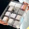 Korean Acrylic transparent Storage Box Blind box Card Kpop Pocard Storage Box Po Card Organizer Compartment flip box 240328