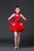 Scene Wear Children's Latin Dance Skirt Girl's Sequin Yarn Fringe Diamond Performance Clothing