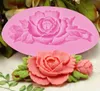 3D Rose Blumenform Kuchen Silikonform Fondant Dekorieren mit Schokoladenformeln Harz Tonseife Küche Backkuchen Tools6234134