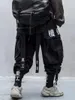 Men's Pants Japanese Streetwear Techwear Cargo For Men Baggy Wide Leg Black Jogger