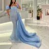 Sharon sa Emerald Green One Shoulder Evening Dresses for Women Party High Slits Long Mermaid Formal Gowns