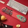 Aksesuarlar kawaii sevimli kaplan bellek köpük klavye bileği dinlenme kırmızı fare ped karikatür ergonomik silikon antislip için oyuncu yazar programcı