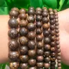 Natural Bronzite Stone Beads Round Loose Bead For Jewelry Making 15" Strand 4/6/8/10/12/14mm DIY Bracelet Necklace Jewellery