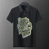 Camisa de pólo masculino clássico verão polo casual moda bordada camisa polo impressa de alta qualidade de mangas curta 90157