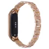 Pulseira de pulseira para xiaomi mi banda 5/6 Substituição Metal Wrist Smart Bling Bands Watch Strap Wrist for Women Dressy WatchBand