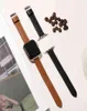 Casual Leather Watchband 42mm 44mm rem för Apple Watch 6 5 4 3 2 Soft Leather Band 38mm 40mm för Apple Smart Watch Y2203123743593