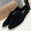 Summer Walk Slaafers Loro Klavier Herren Frau Schuhe Kleid Schuhe flach niedrige Wildleder -Leder -Mokassins Komfort Loafer Sneakers Senden Schuhe und Staubbeutel