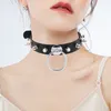 Chokers Gothic Black Spiked Punk Choker Collar Spikes Rivets Studded Chocker Necklace For Women Men Bondage Cosplay Goth Je Dhgarden Dh5Eb