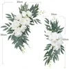 Dekorativa blommor 2st. Arch Flower Wedding Birthday Party Signage Corner Welcome Dekoration Hem Konstgjord