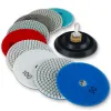 11pcs 4 inch 100mm Diamond Polishing Pads Kit Wet/Dry for Granite Stone Concrete Marble Polishing Use Grinding Discs Set