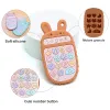 1pc Silicone morcethe Baby Bunny Phone Teether Wooden Teether Ring Kid Gift BPA GRÁTIS SILICON