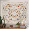 Tapestries Cilected Bohemian Floral Moon Tapestry Wall Hanging Thin Home Decor Background Cloth Beach Towel Tablecloth