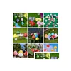 Decorações de jardim Mini -cogumelos artificiais Mini -cogumelos Miniaturas Gnome Moss Terrarium Decor Crafts de plástico Casa para DIY dr dhvvd