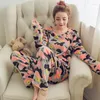 Home Clothing Fashion Winter Women Coral Fleece Pajamas Girl Warm Flannel Sleepwear Cartoon Leisure Clothes Thicken Set