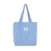 Bag Women Corduroy Canvas Tote Handbag Female Cloth Shoulder Bags Young Ladies Casual Shopping Girls Reusable Folding